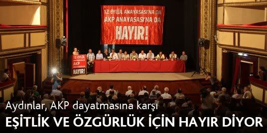 Aydnlardan AKP dayatmasna kar HAYIR