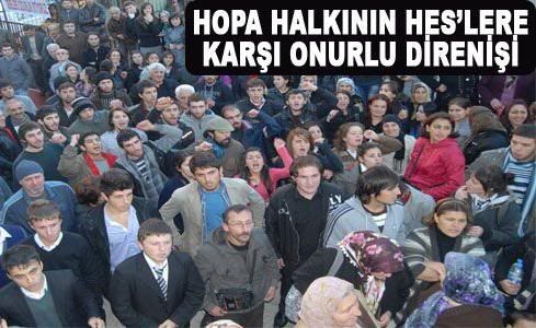 Hopa'da Hes'lere kar Onurlu Direni!