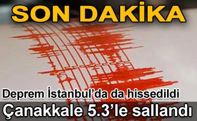 anakkale'de deprem