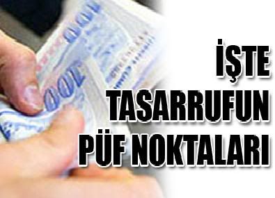 TE TASARRUFUN PF NOKTALARI