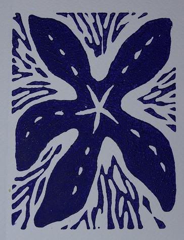 Starfish Lino Print