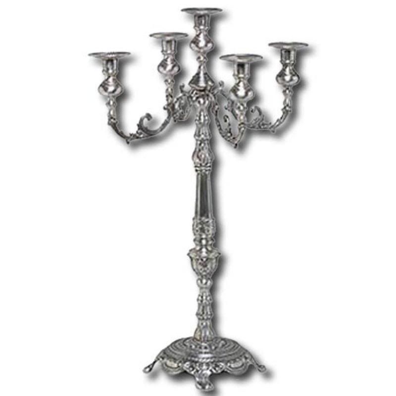 have you decided on centerpieces yet something like a candelabra like below 