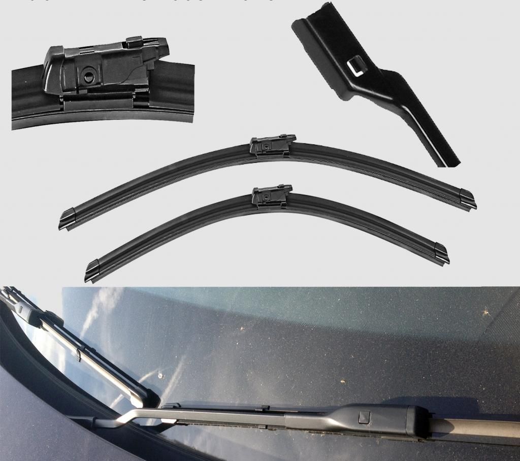 2007-2016 A5 8T 2X Front Window Windscreen Aero Wiper Blades Pair