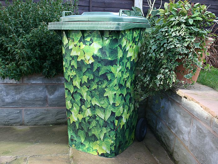 1 Wheelie Bin Cover Stickers Wrap Around Vinyl Self Adhesive Sheets ...