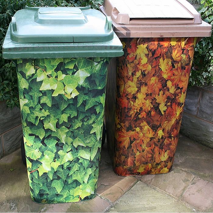 Wheelie Bin Cover Stickers to Wrap Around 2x Bins Vinyl Self Adhesive ...