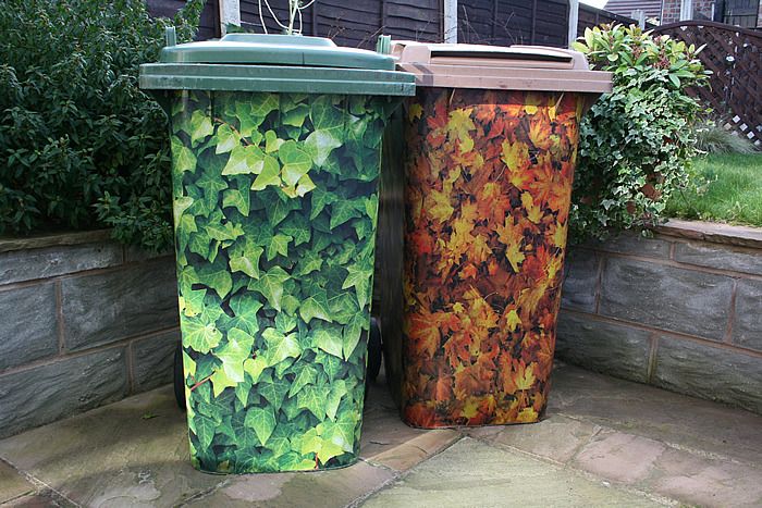 Wheelie Bin Cover Stickers to Wrap Around 2x Bins Vinyl Self Adhesive ...