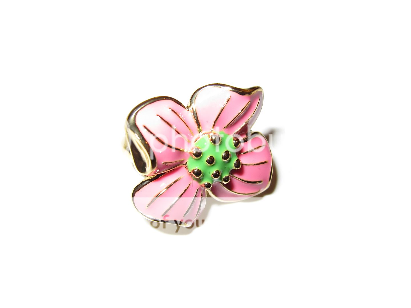 Lilly Pulitzer Palm Beach Garden Pink Floral Flower Cocktail Ring